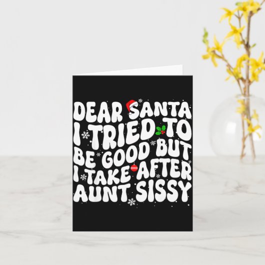 Beste Kerstman ik heb geprobeerd goed te zijn maar Kaart (Gele Bloem)