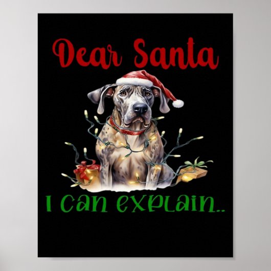 Beste Kerstman ik kan de Dog Great Dane- Essential Poster (Voorkant)