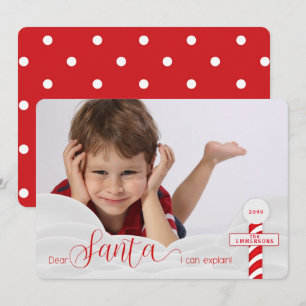 Beste Kerstman, ik kan de kerstfoto uitleggen Feestdagenkaart
