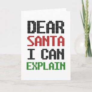 Beste Kerstman ik kan de Kerstmis Stoute Lijst uit Kaart