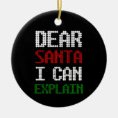 Beste kerstman, ik kan de schimmelbrief aan de ker keramisch ornament (Voorkant)