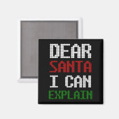 Beste kerstman, ik kan de schimmelbrief aan de ker magneet (Voorkant / Achterkant)