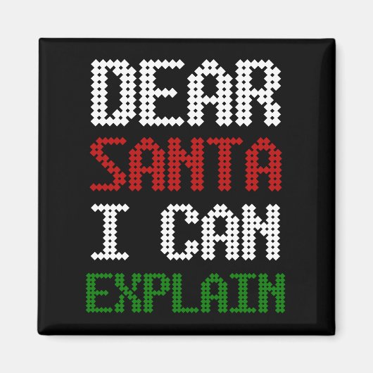 Beste kerstman, ik kan de schimmelbrief aan de ker magneet (Voorkant)