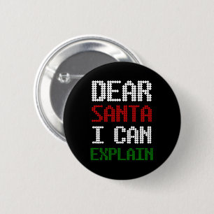 Beste kerstman, ik kan de schimmelbrief aan de ker ronde button 5,7 cm