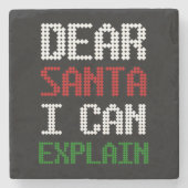 Beste kerstman, ik kan de schimmelbrief aan de ker stenen onderzetter (Voorkant)