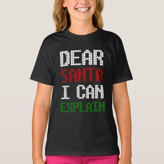 Beste kerstman, ik kan de schimmelbrief aan de ker t-shirt (Voorkant)