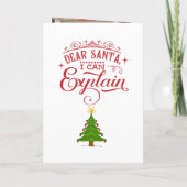 Beste kerstman, ik kan familie uitleggen met Kerst Feestdagen Kaart (Achterkant)