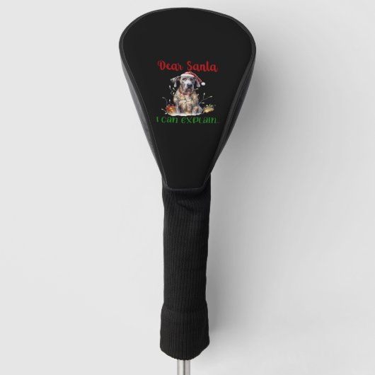 Beste Kerstman Ik Kan Great Dane Essential T-Shirt Golfheadcover (Voorkant)