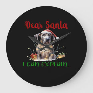 Beste Kerstman Ik Kan Great Dane T-Shirt Uitleggen Grote Klok