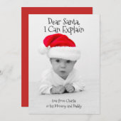 Beste kerstman, ik kan het persoonlijk uitleggen feestdagenkaart (Voorkant / Achterkant)