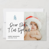 Beste kerstman, ik kan het persoonlijk uitleggen feestdagenkaart (Voorkant)