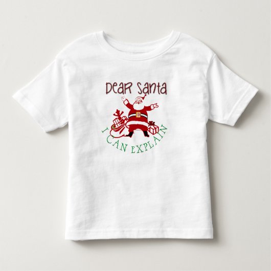 Beste kerstman, ik kan het T-shirt van Toddlers ui (Voorkant)