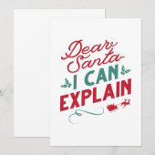 Beste kerstman, ik kan het uitleggen bedankkaart (Voorkant / Achterkant)