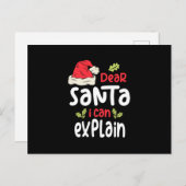 Beste kerstman, ik kan het uitleggen briefkaart (Voorkant / Achterkant)