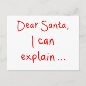 Beste kerstman, ik kan het uitleggen briefkaart (Voorkant)
