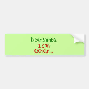 Beste kerstman, ik kan het uitleggen bumpersticker