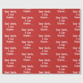 Beste Kerstman, ik kan het uitleggen. Cadeaupapier (Vlak)