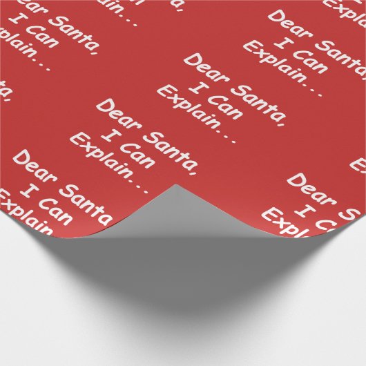 Beste Kerstman, ik kan het uitleggen. Cadeaupapier (Hoek)