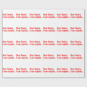 Beste kerstman, ik kan het uitleggen... cadeaupapier (Vlak)