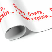 Beste kerstman, ik kan het uitleggen... cadeaupapier (Rol Hoek)