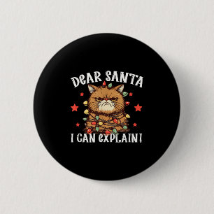 Beste Kerstman Ik Kan Het Uitleggen De Kat Heeft H Ronde Button 5,7 Cm