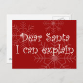 Beste kerstman, ik kan het uitleggen feestdagenkaart (Voorkant / Achterkant)