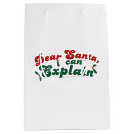 Beste Kerstman, Ik kan het uitleggen - feestelijke Medium Cadeauzakje