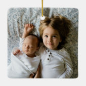 Beste kerstman, ik kan het uitleggen... Funny Foto Keramisch Ornament (Achterkant)