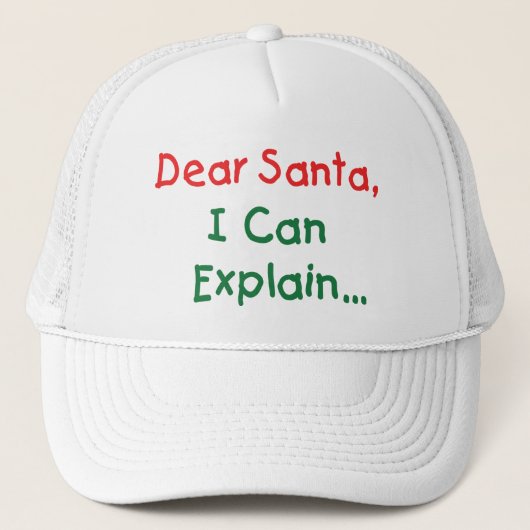 Beste Kerstman, Ik Kan Het Uitleggen - Grappige Br Trucker Pet (Voorkant)
