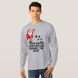 Beste Kerstman Ik Kan Het Uitleggen Grappige Hond  T-shirt
