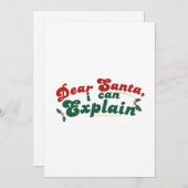 Beste Kerstman, Ik kan het uitleggen - Grappige ke Feestdagenkaart (Voorkant / Achterkant)
