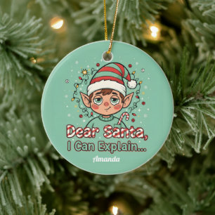 Beste Kerstman Ik Kan Het Uitleggen Grappige Kerst Keramisch Ornament