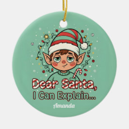 Beste Kerstman Ik Kan Het Uitleggen Grappige Kerst Keramisch Ornament