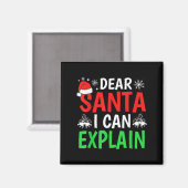 Beste Kerstman ik kan het uitleggen Grappige Kerst Magneet (Voorkant / Achterkant)