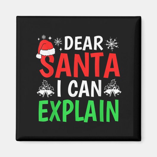 Beste Kerstman ik kan het uitleggen Grappige Kerst Magneet (Voorkant)