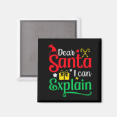 Beste Kerstman Ik Kan Het Uitleggen Grappige Kerst Magneet (Voorkant / Achterkant)