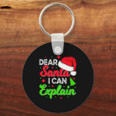 Beste Kerstman Ik Kan Het Uitleggen Grappige Kerst Sleutelhanger (Voorkant)