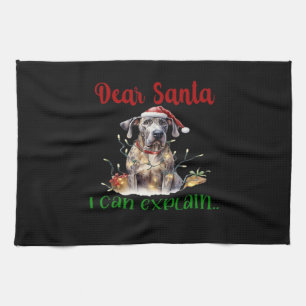 Beste Kerstman, ik kan het uitleggen Great Dane Es Theedoek
