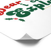 Beste Kerstman, Ik kan het uitleggen - grillige Ke Poster (Hoek)