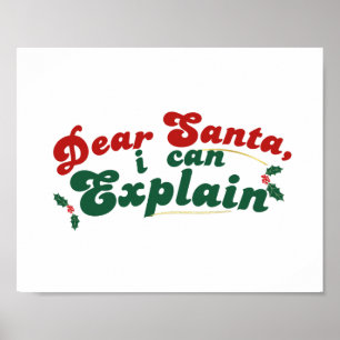 Beste Kerstman, Ik kan het uitleggen - grillige Ke Poster