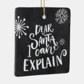 Beste kerstman, ik kan het uitleggen keramisch ornament (Rechts)