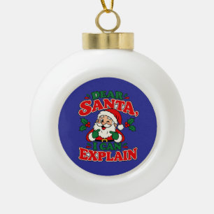 Beste Kerstman Ik Kan Het Uitleggen Keramische Ker Bal Ornament