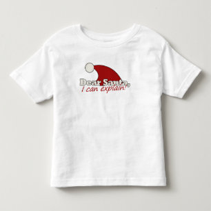 Beste kerstman, ik kan het uitleggen kinder shirts