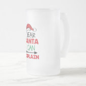 Beste kerstman, ik kan het uitleggen matglas bierpul (Voorkant rechts)