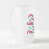 Beste kerstman, ik kan het uitleggen matglas bierpul (Voorkant links)