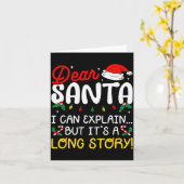 Beste Kerstman Ik Kan Het Uitleggen Pyjama Familie Kaart (Gele Bloem)