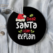 Beste kerstman, ik kan het uitleggen ronde button 6,0 cm (In situ)