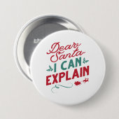 Beste kerstman, ik kan het uitleggen ronde button 7,6 cm (Voorkant /achterkant)