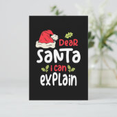 Beste kerstman, ik kan het uitleggen RSVP kaartje (Staand voorkant)