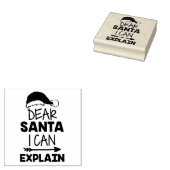 Beste kerstman, ik kan het uitleggen rubberstempel (Gestempeld)